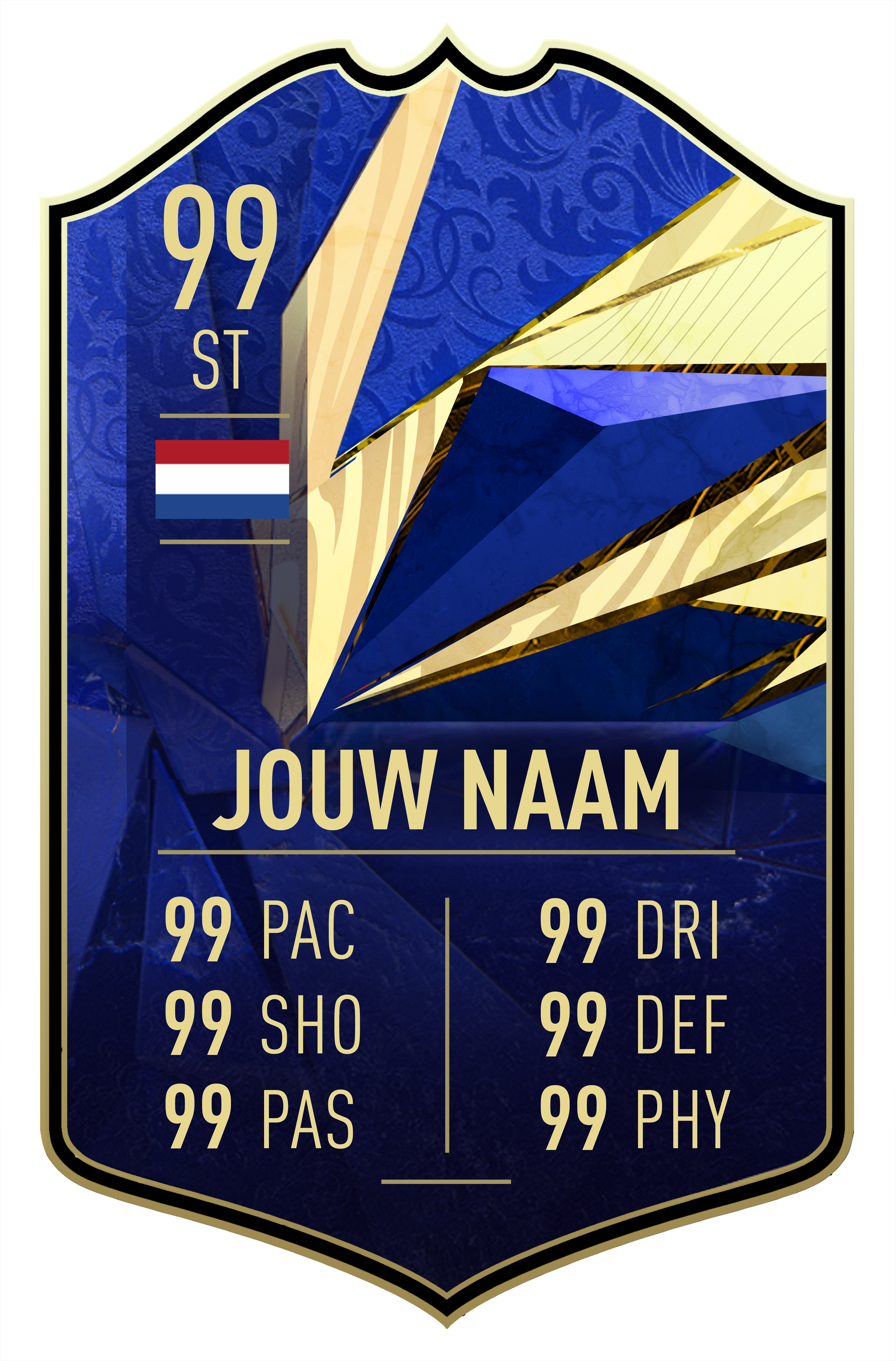 S21 Eigen FIFA Kaart TOTY - Eigen Fifa Kaart - Maak je eigen Fifa kaart